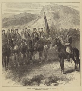 A guerra no leste, cavalaria montenegrina em Cettigne